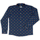 Plane Silhouette Long Sleeve Button Up Shirt Geek Nerd adult sizing aviation print Design by Zirkus Design