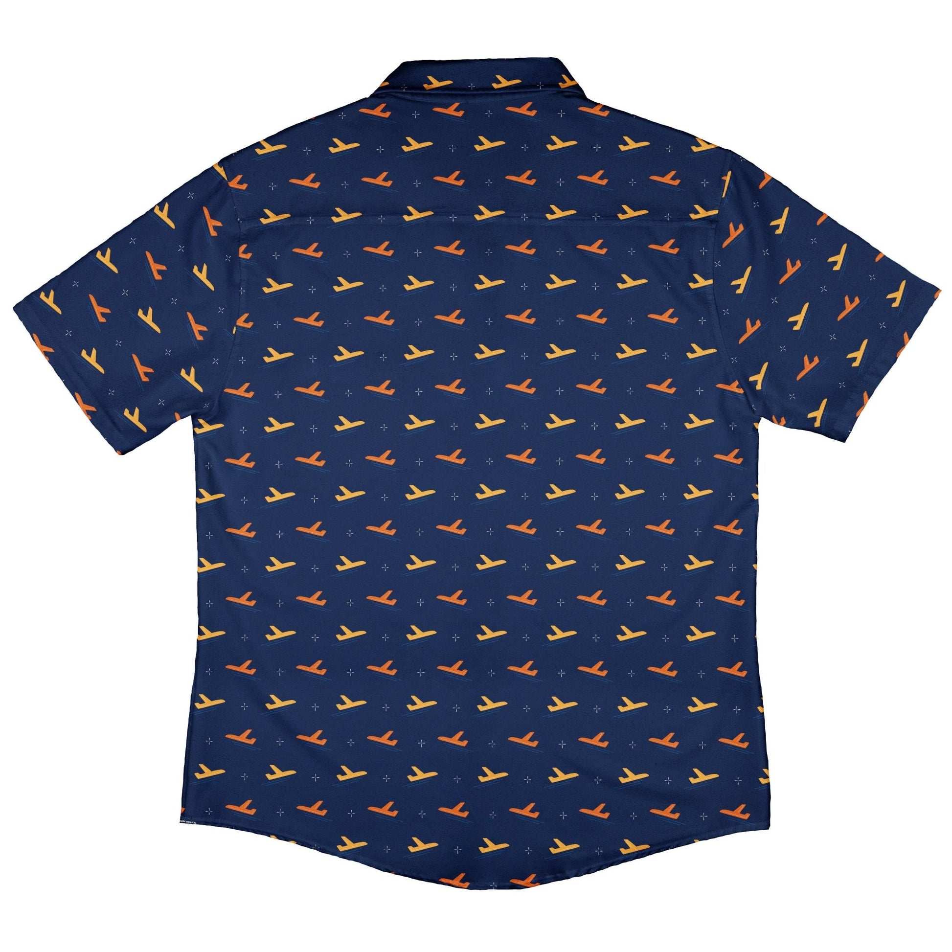 Plane Silhouette Button Up Shirt Geek Nerd adult sizing aviation print Design by Zirkus Design