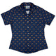 Plane Silhouette Curvy Button Up Shirt Geek Nerd aviation print Design by Zirkus Design q225