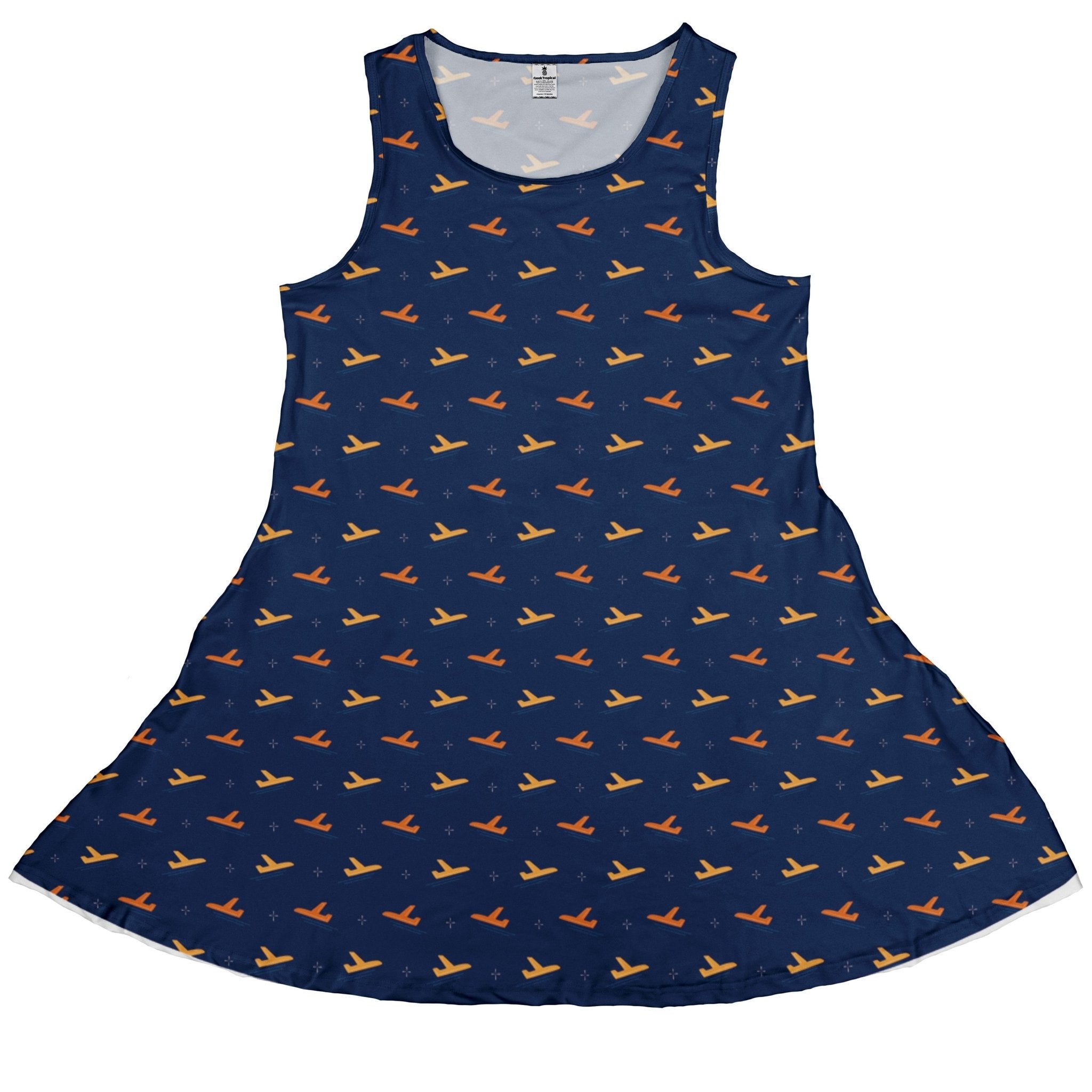 Plane Silhouette Dress Geek Nerd aviation print Design by Zirkus Design lx - C