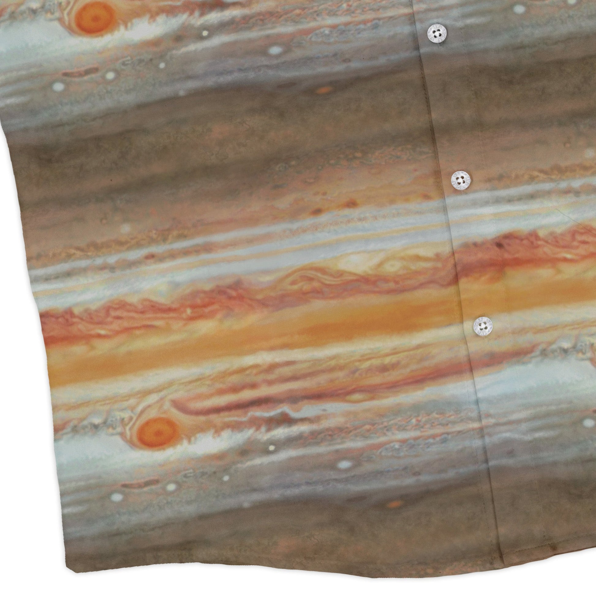 Planet Jupiter Space Long Sleeve Button Up Shirt Geek Nerd adult sizing Designs by Nathan FLOW DESC WRITING