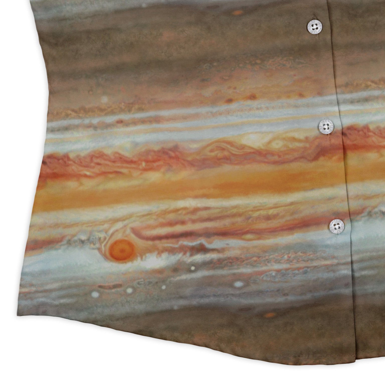 Planet Jupiter Space Curvy Button Up Shirt Geek Nerd Designs by Nathan outer space & astronaut print Q3