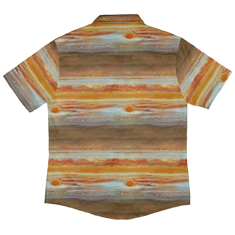 Planet Jupiter Space Button Up Shirt - adult sizing - Designs by Nathan - outer space & astronaut print
