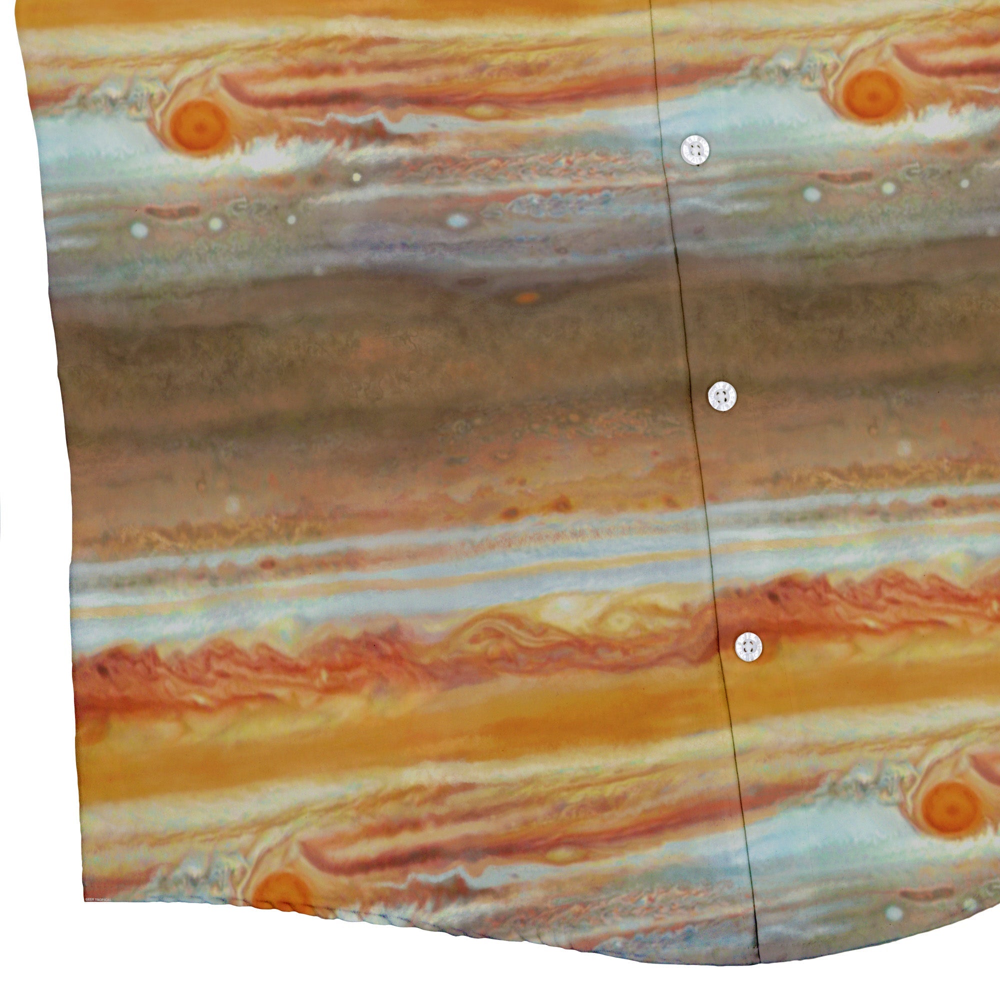 Planet Jupiter Space Button Up Shirt - adult sizing - Designs by Nathan - outer space & astronaut print