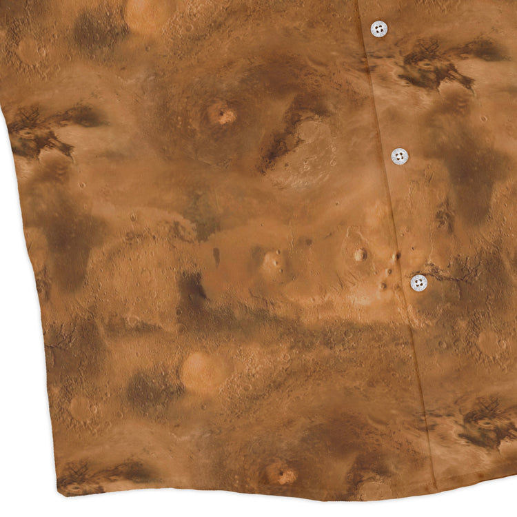 Planet Mars Space Long Sleeve Button Up Shirt Geek Nerd adult sizing Designs by Nathan FLOW DESC WRITING