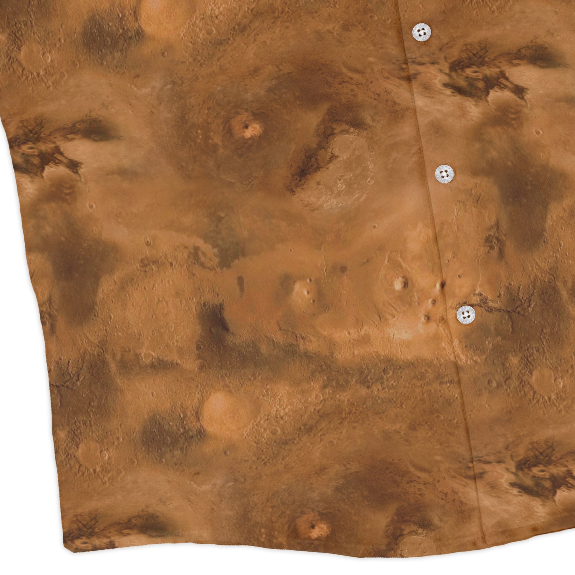 Planet Mars Space Long Sleeve Button Up Shirt Geek Nerd adult sizing Designs by Nathan FLOW DESC WRITING