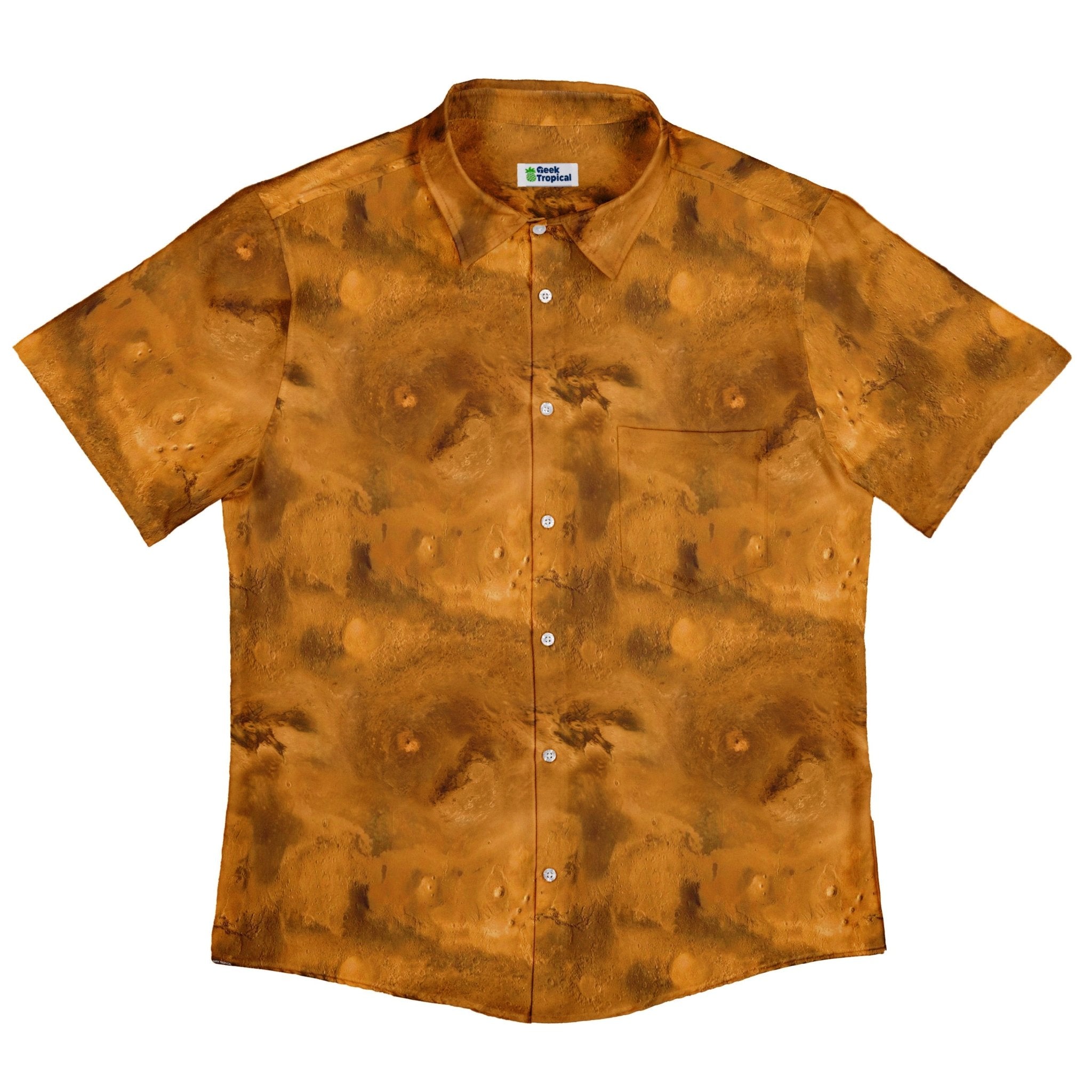 Planet Mars Space Button Up Shirt - adult sizing - Designs by Nathan - outer space & astronaut print