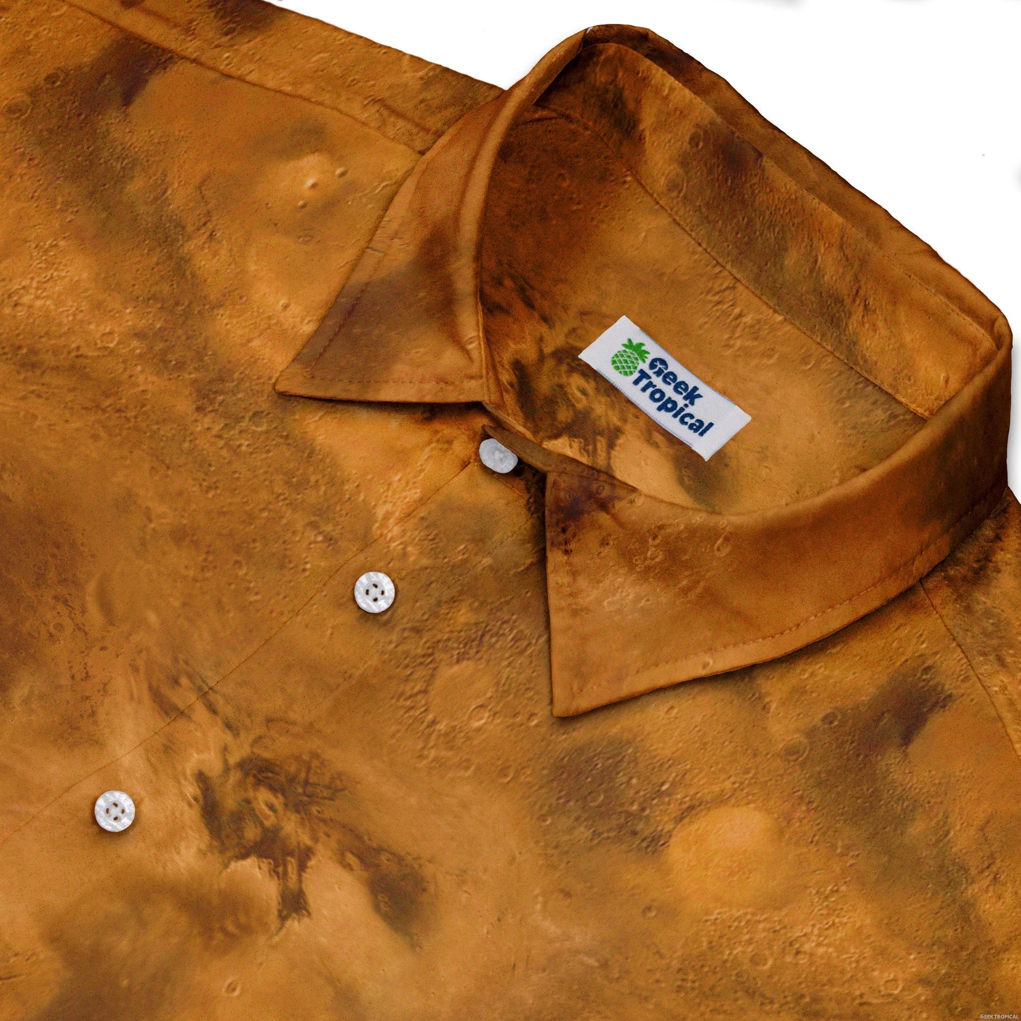 Planet Mars Space Button Up Shirt - adult sizing - Designs by Nathan - outer space & astronaut print