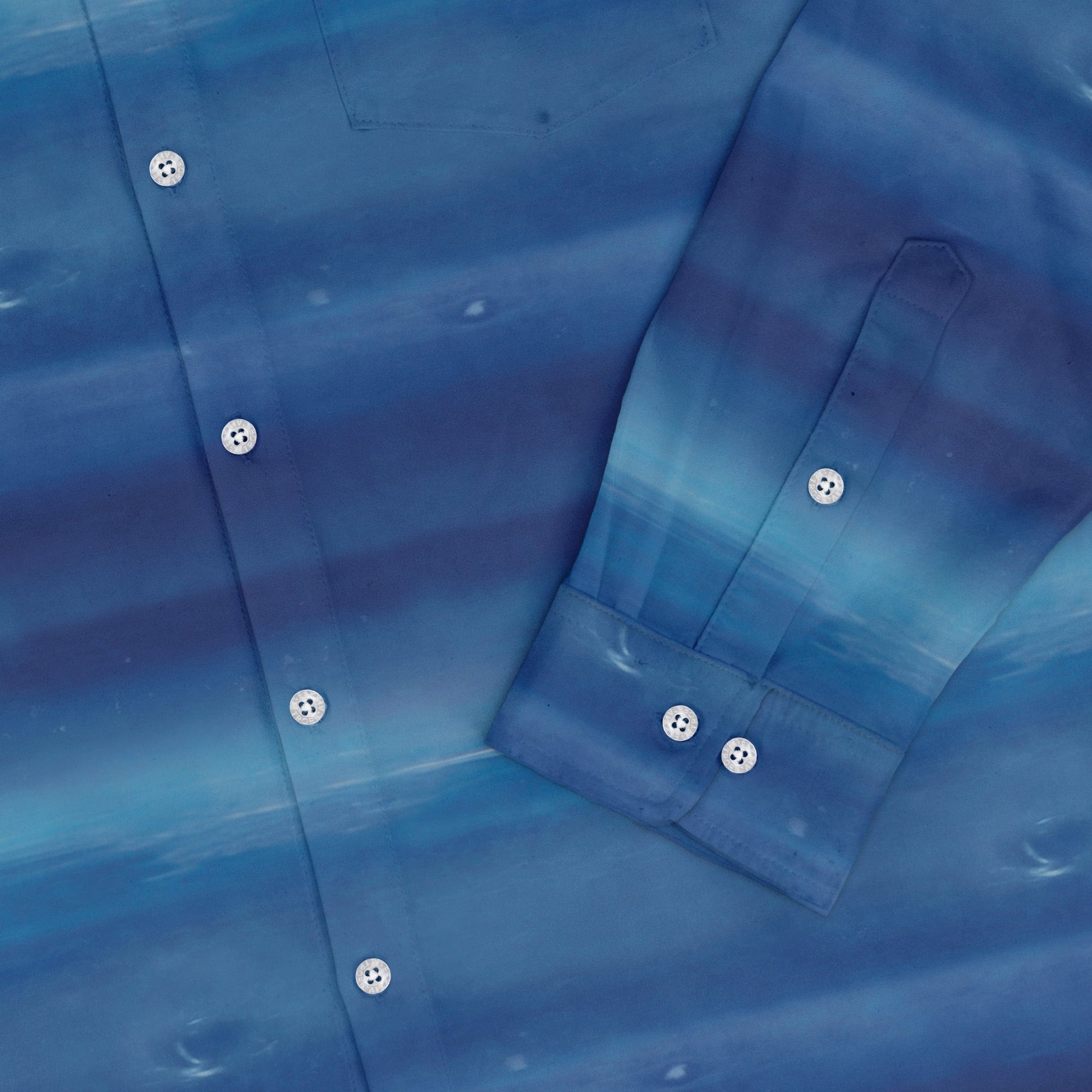 Planet Neptune Space Long Sleeve Button Up Shirt Geek Nerd adult sizing Designs by Nathan FLOW DESC WRITING