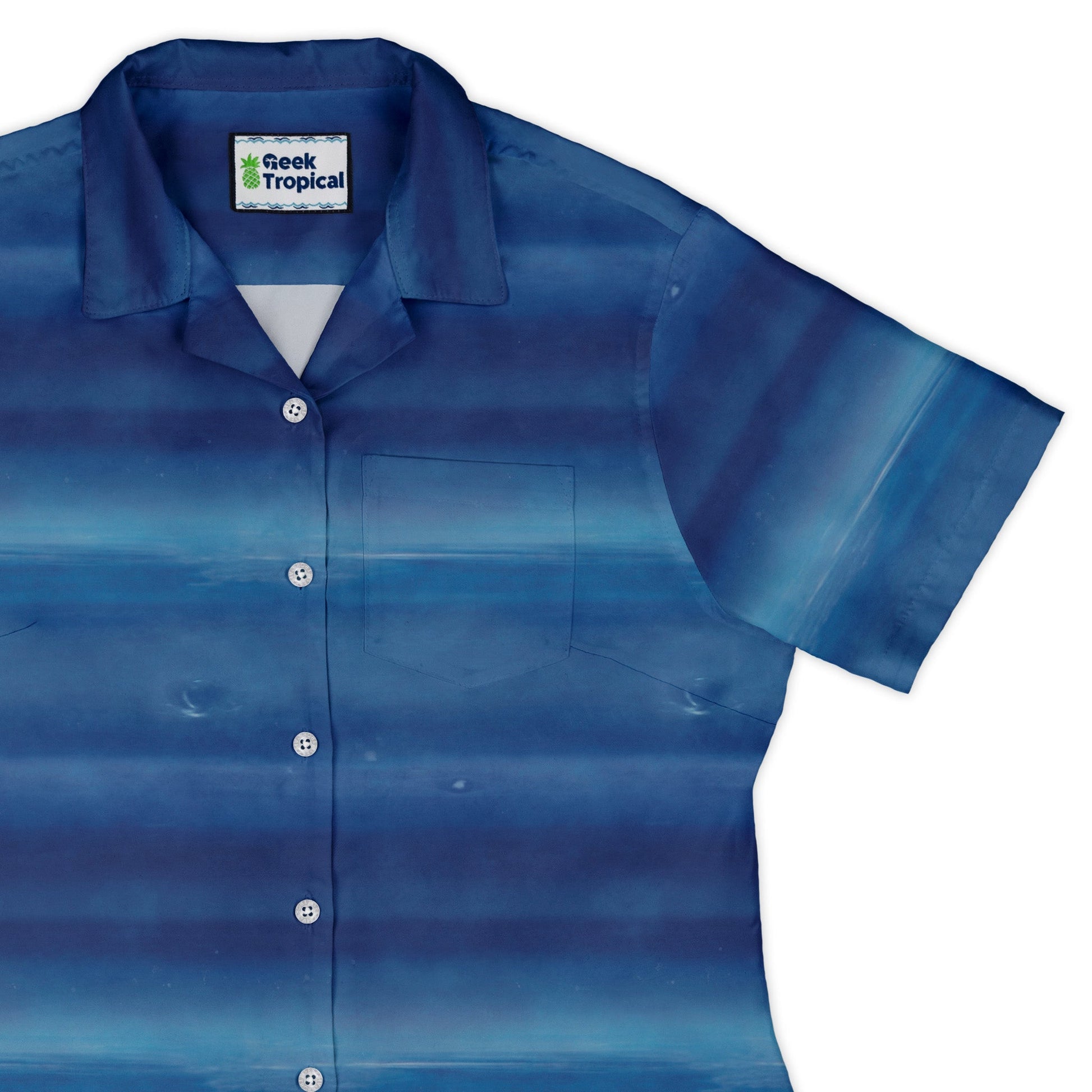 Planet Neptune Space Curvy Button Up Shirt Geek Nerd Designs by Nathan outer space & astronaut print Q3