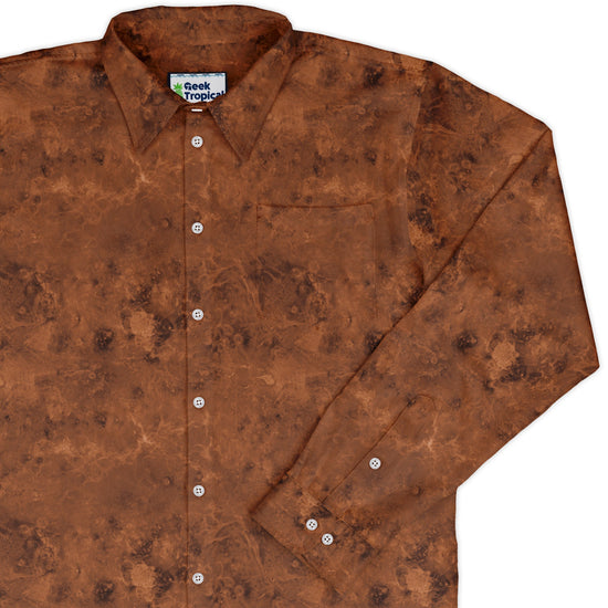Planet Venus Space Long Sleeve Button Up Shirt Geek Nerd adult sizing Designs by Nathan FLOW DESC WRITING