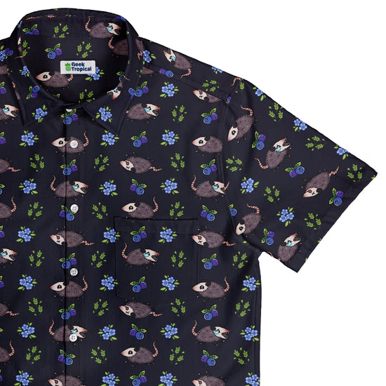 Playing Possum Button Up Shirt Geek Nerd 0925 adult sizing All Adult Button Up Shirts
