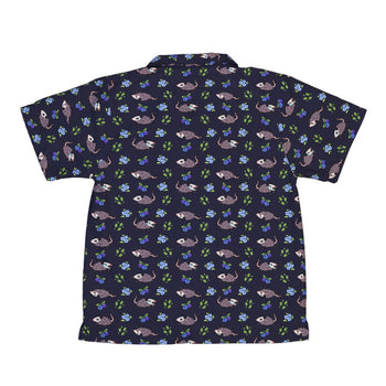Playing Possum Youth Hawaiian Shirt Geek Nerd 0925 Animal Patterns Botany Print