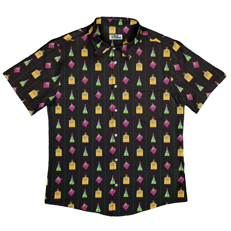 Poison Dice Elixirs Dnd Button Up Shirt - adult sizing - Design by Heather Davenport - dnd & rpg print