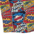 Pop Art Comic Book Red Long Sleeve Button Up Shirt Geek Nerd adult sizing FLOW DESC WRITING