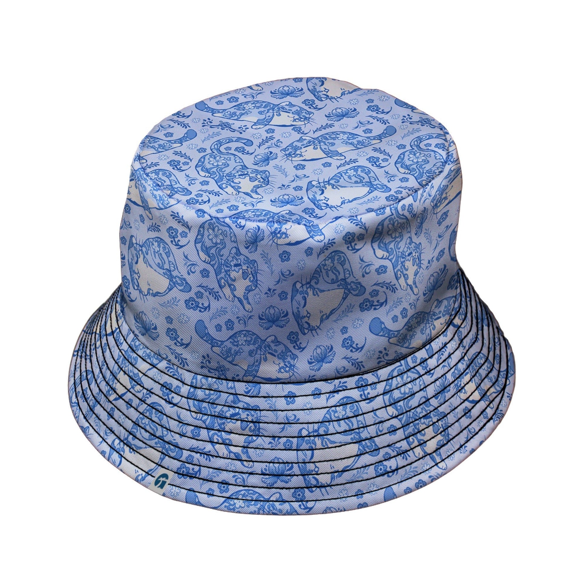 Porcelain Tigers Bucket Hat Geek Nerd 0925 Animal Patterns Design by Ardi Tong