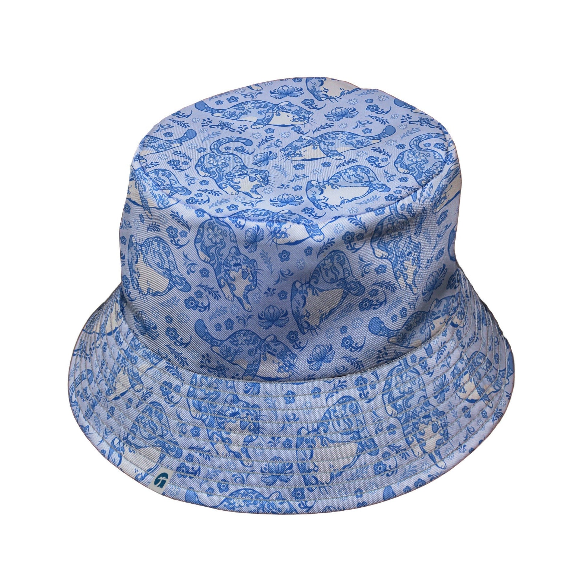 Porcelain Tigers Bucket Hat Geek Nerd 0925 Animal Patterns Design by Ardi Tong