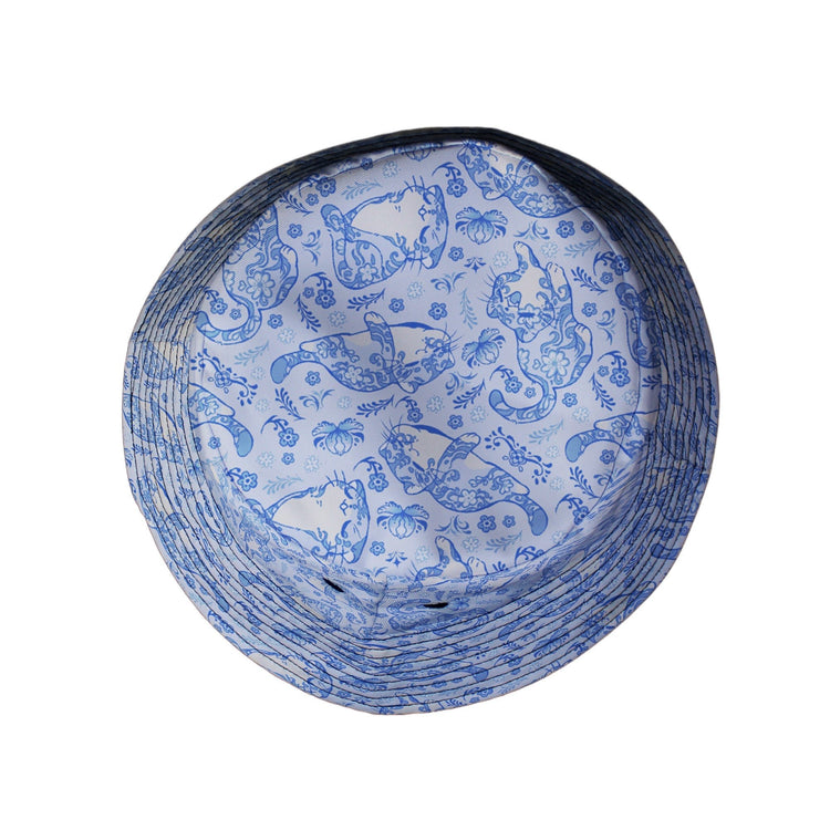 Porcelain Tigers Bucket Hat Geek Nerd 0925 Animal Patterns Design by Ardi Tong