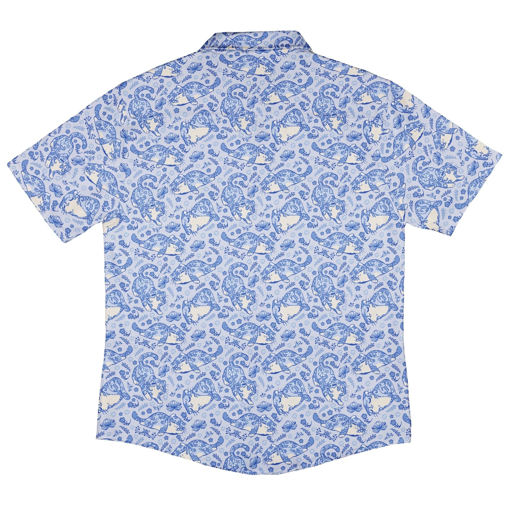 Porcelain Tigers Button Up Shirt Geek Nerd 0925 adult sizing All Adult Button Up Shirts