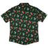 Present Mimics Green Button Up Shirt Geek Nerd adult sizing Christmas Print Design by Ardi Tong