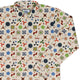 Propeller Party Tan Aviation Long Sleeve Button Up Shirt Geek Nerd adult sizing aviation print FLOW DESC WRITING