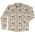 Propeller Party Tan Aviation Long Sleeve Button Up Shirt Geek Nerd adult sizing aviation print FLOW DESC WRITING