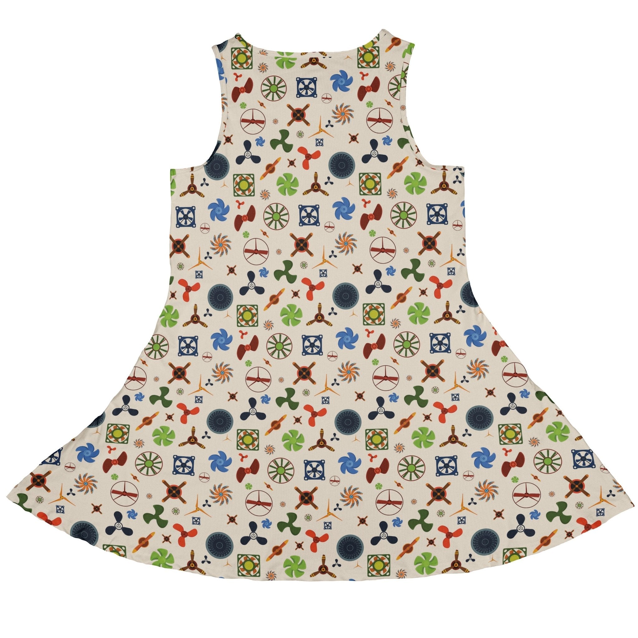 Propeller Party Tan Aviation Dress Geek Nerd aviation print lx - C Simple Patterns