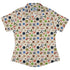 Propeller Party Tan Aviation Curvy Button Up Shirt Geek Nerd aviation print Simple Patterns women