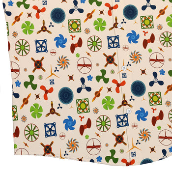 Propeller Party Tan Aviation Button Up Shirt - adult sizing - aviation print - Simple Patterns