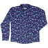 Psychedelic Mushrooms Long Sleeve Button Up Shirt Geek Nerd adult sizing Botany Print FLOW DESC WRITING