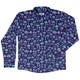 Psychedelic Mushrooms Long Sleeve Button Up Shirt Geek Nerd adult sizing Botany Print FLOW DESC WRITING