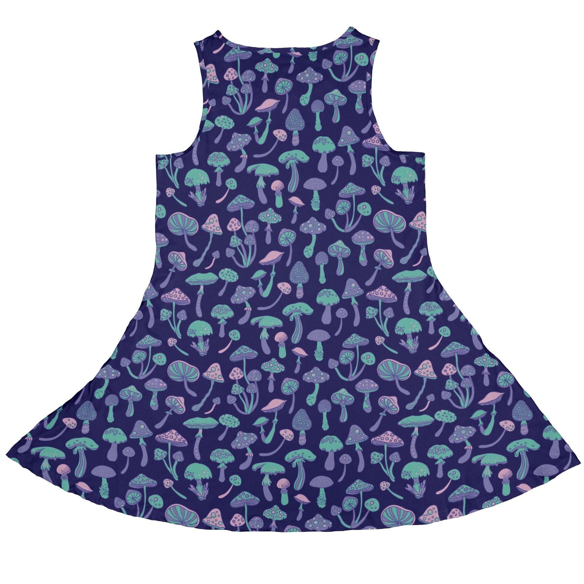 Psychedelic Mushrooms Dress Geek Nerd Botany Print lx - C
