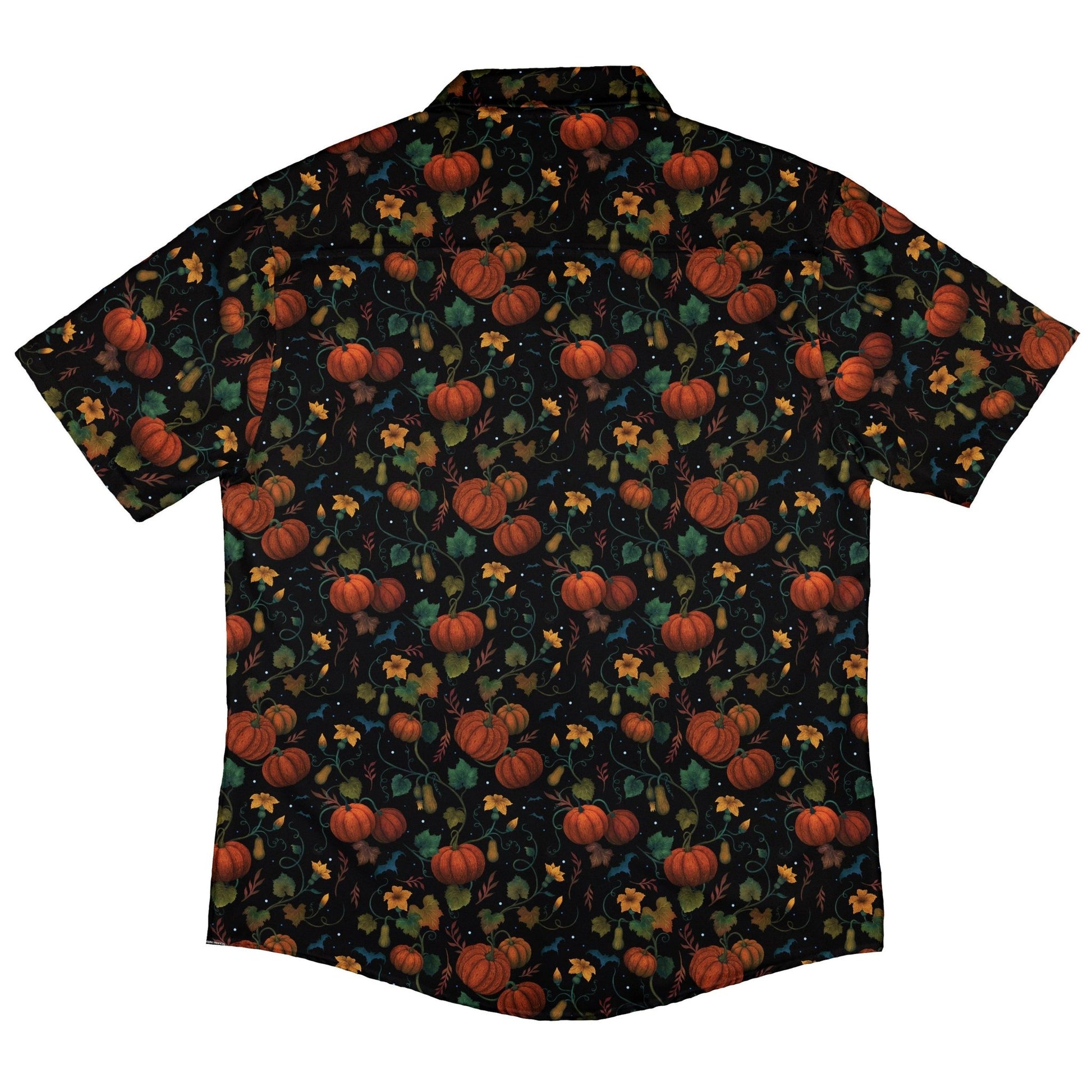 Pumpkin Bats Button Up Shirt Geek Nerd 0925 adult sizing All Adult Button Up Shirts