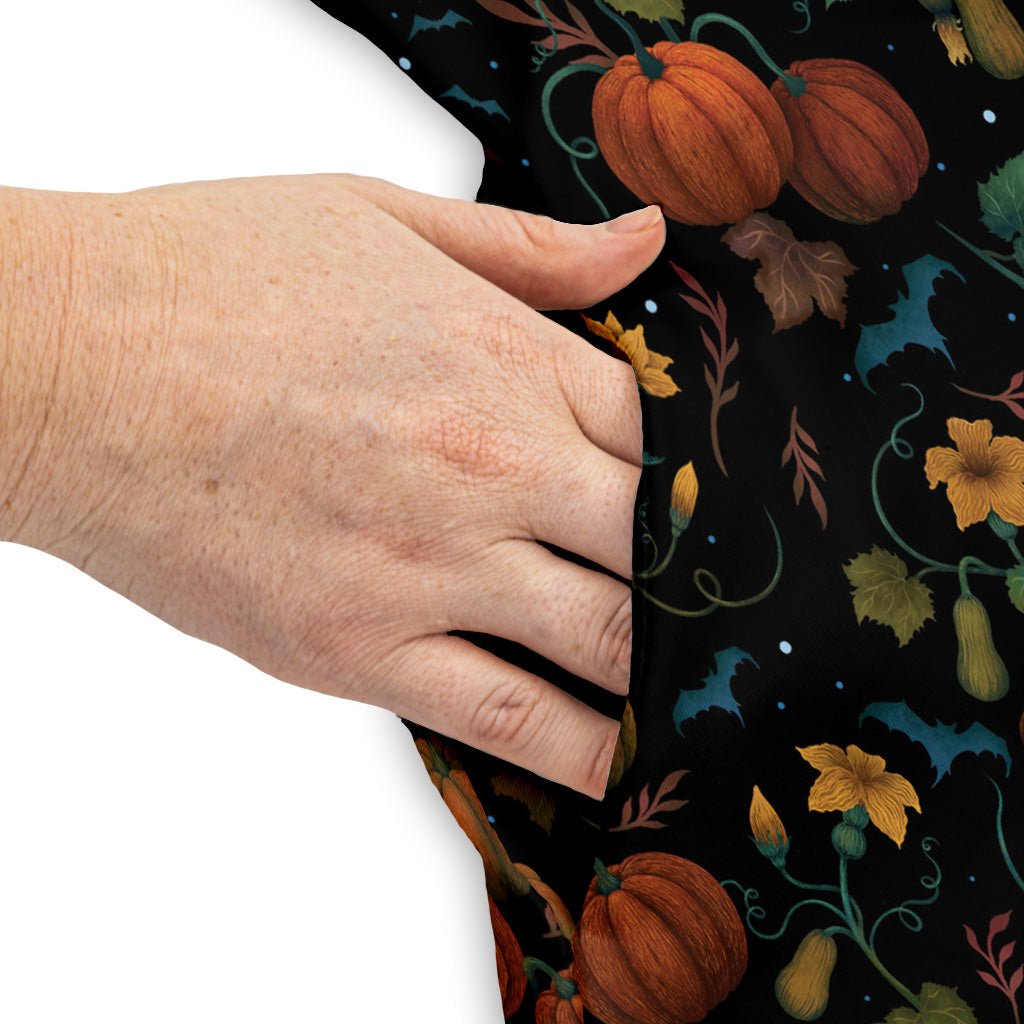 Pumpkin Bats Dress Geek Nerd 0925 Animal Patterns Botany Print