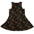 Pumpkin Bats Dress Geek Nerd 0925 Animal Patterns Botany Print