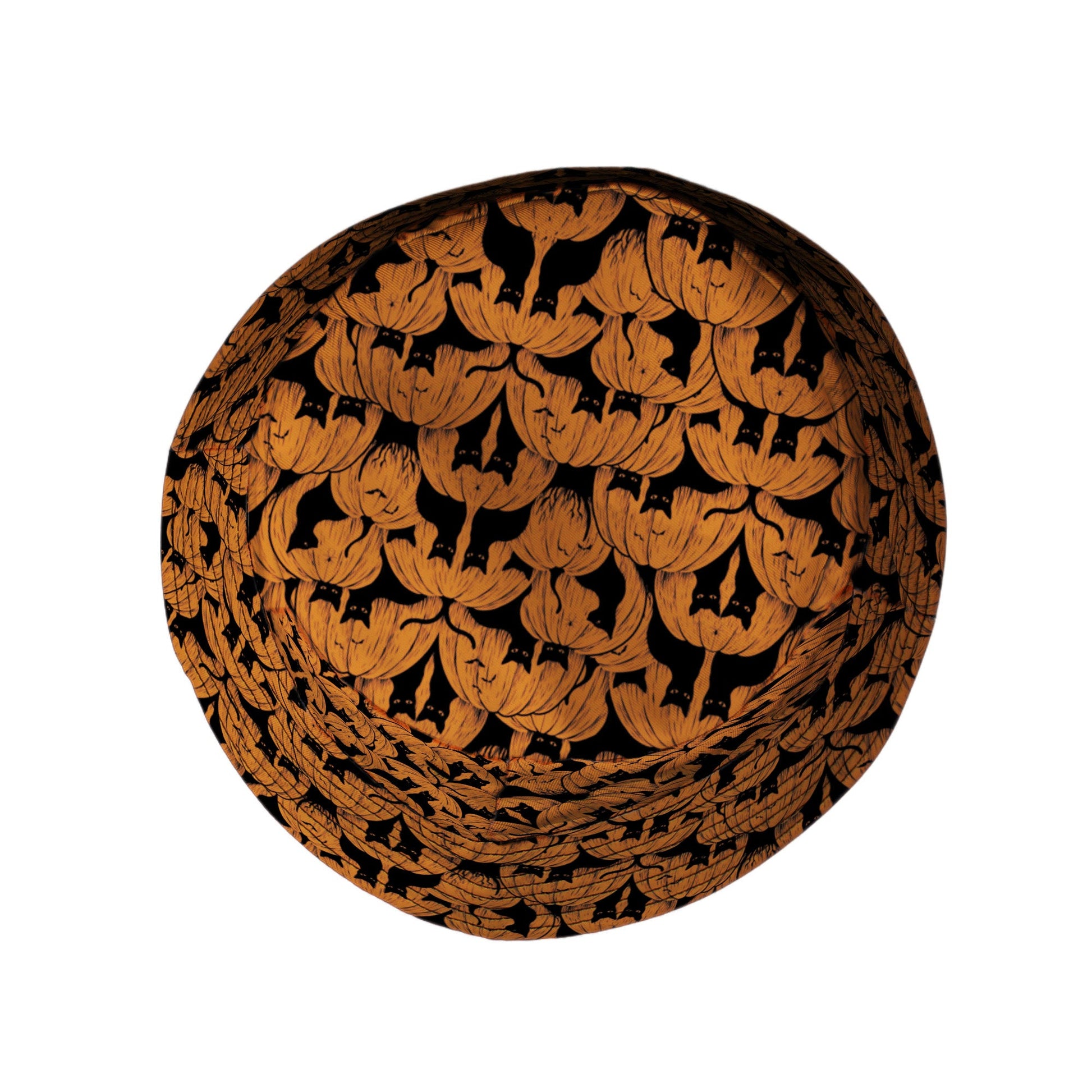 Pumpkin Cats Bucket Hat Top View