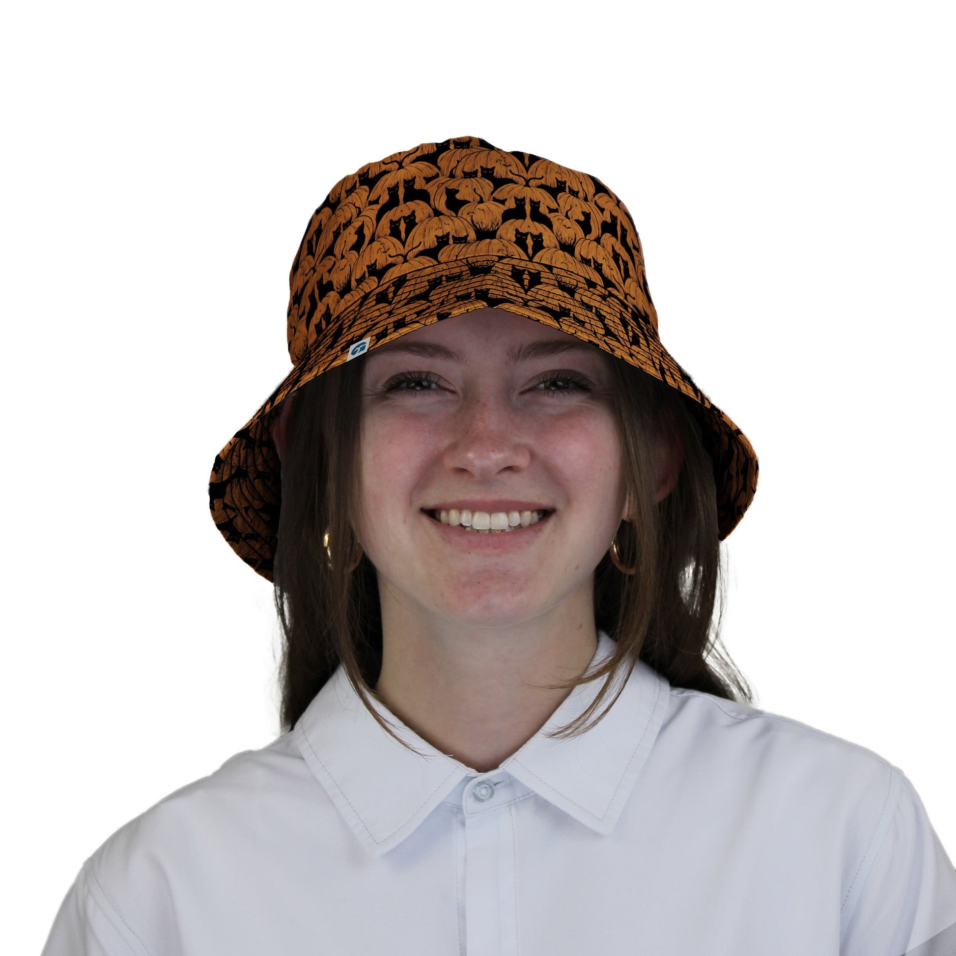 Pumpkin Cats Bucket Hat Woman