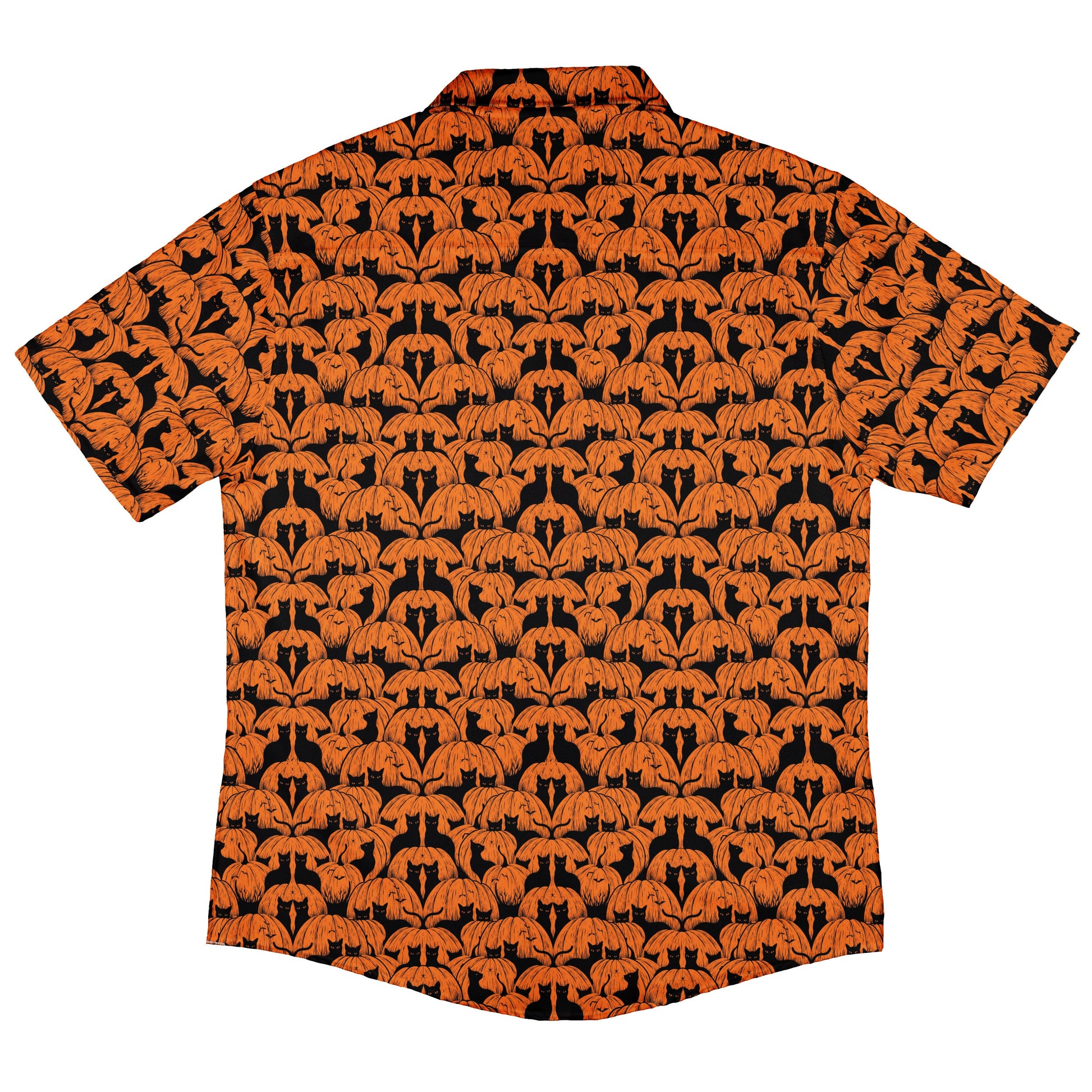 Pumpkin Cats Button Up Shirt Back