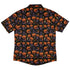 Pumpkin Field Black Cat Autumn Halloween Button Up Shirt Back