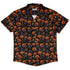 Pumpkin Field Black Cat Autumn Halloween Button Up Shirt Hawaiian Front