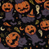 Pumpkin Field Black Cat Autumn Halloween Button Up Shirt Pocket