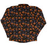 Pumpkin Field Black Cat Autumn Halloween Long Sleeve Button Up Shirt back