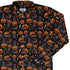 Pumpkin Field Black Cat Autumn Halloween Long Sleeve Button Up Shirt cover
