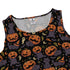Pumpkin Field Black Cat Autumn Halloween Sleeveless Dress close front