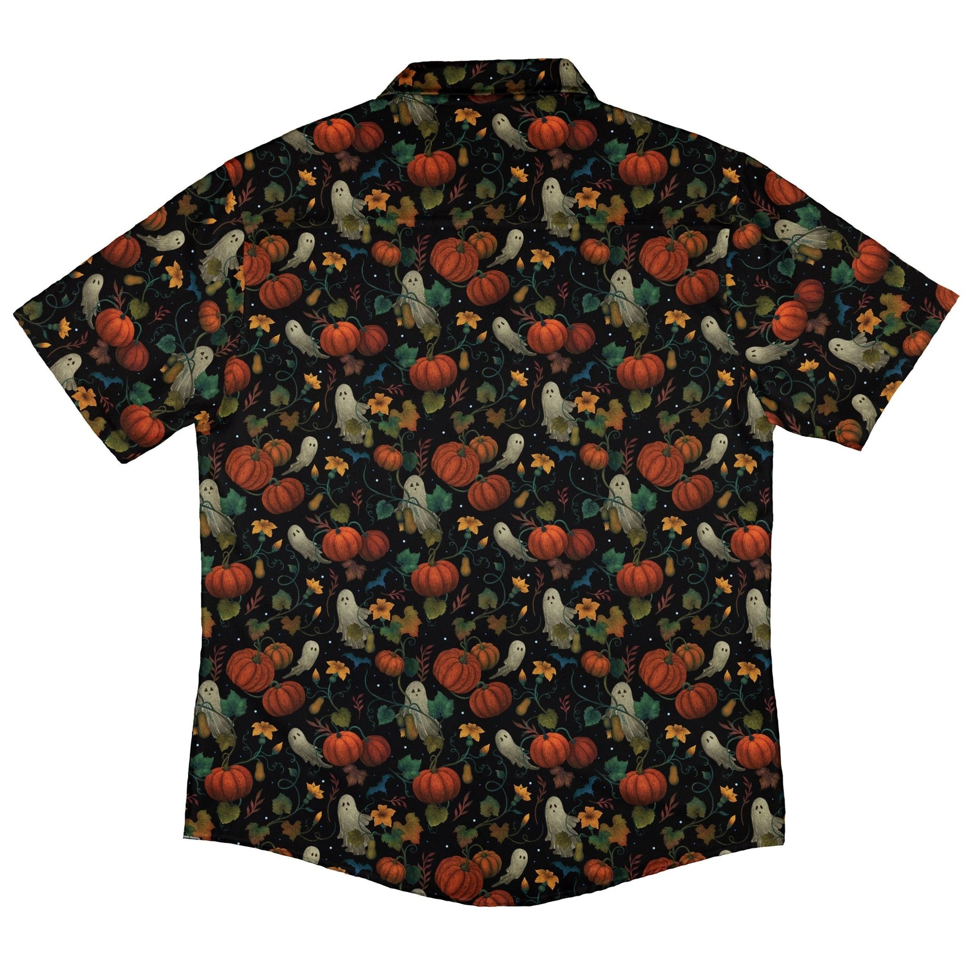Pumpkin Ghosts Button Up Shirt Geek Nerd 0925 adult sizing All Adult Button Up Shirts