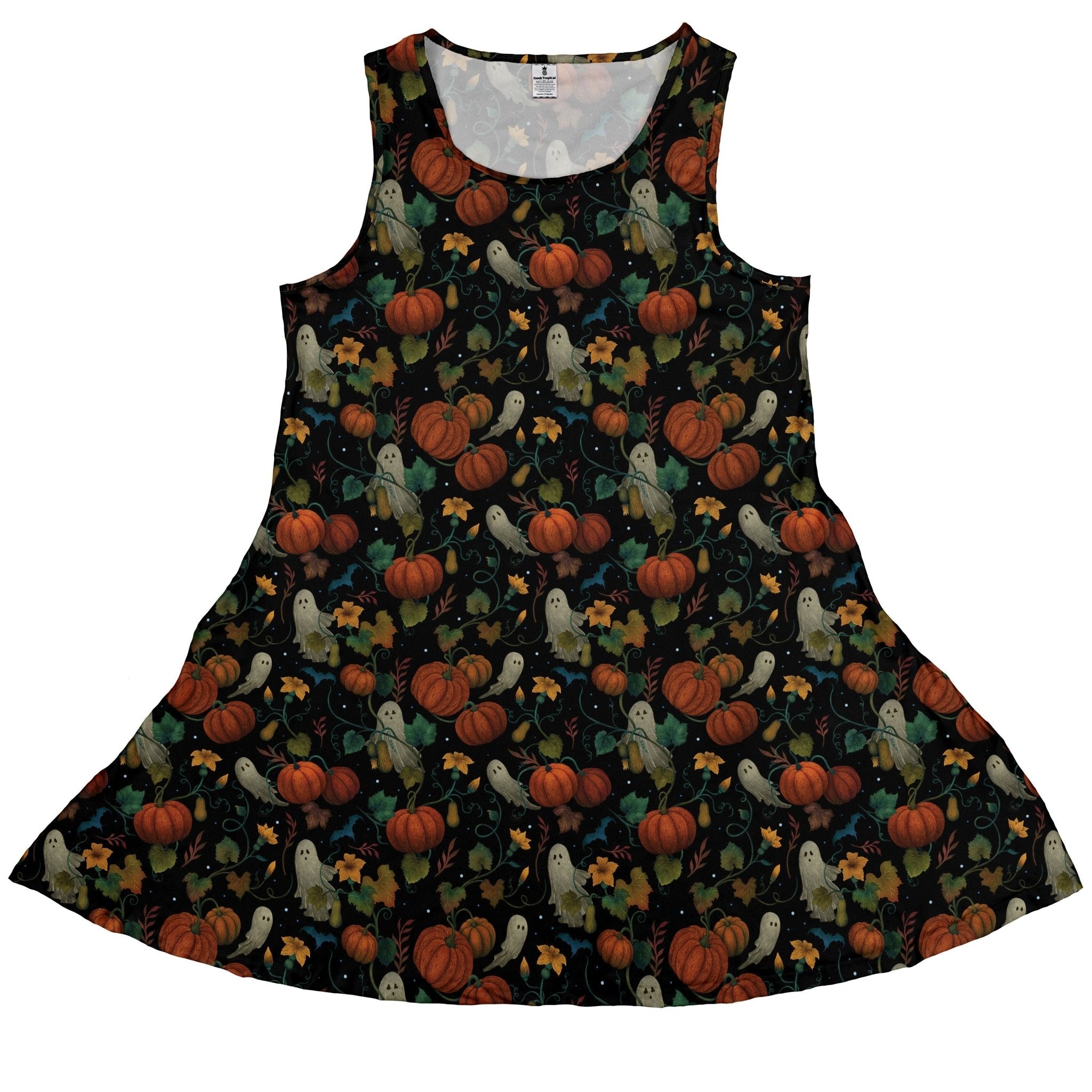Pumpkin Ghosts Dress Geek Nerd 0925 Design by Episodic Fantasy Prints