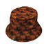 Pumpkins And Black Cats Bucket Hat Black Stitching