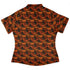 Pumpkins And Black Cats Curvy Button Up Shirt womens back