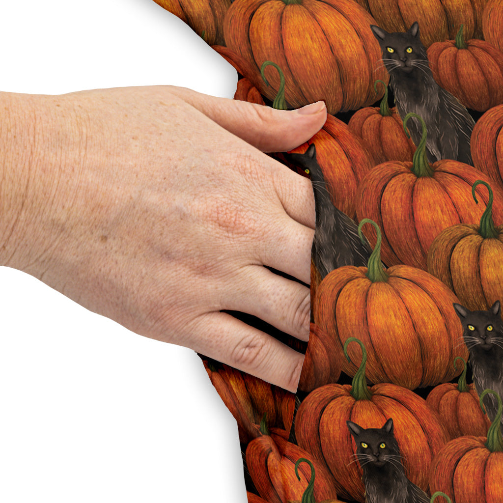 Pumpkins And Black Cats Sleeveless Dress Pocket