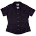 Purple Computer Circuit Board Curvy Button Up Shirt Geek Nerd computer print women
